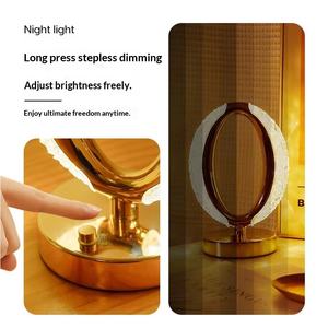 Romantic Wanchi O-shaped LED Night Light Starry Crystal Table Lamp for <b>Bedroom</b> Creative Atmosphere Minimalist Design EU CE - Product Image 5