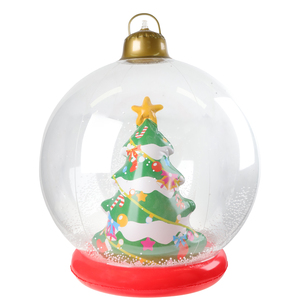 Giant <strong>Xmas</strong> Ball <strong>Decorations</strong> Outdoor <strong>Inflatables</strong> Christmas PVC Decorated Ball with LED Light for Yard Lawn Tree Porch Pool - Product Image 2