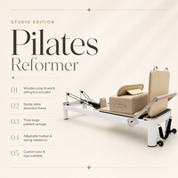 Offre Spéciale : Reformer Portable Haut de Gamme avec Barre de Repose-Pieds Réglable, en Aluminium Blanc pour Studio – Prix Usine