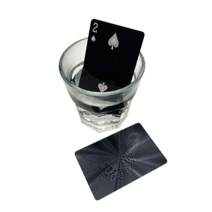 Cartes à jouer fines noires personnalisées de haute qualité <span class=keywords><strong>en</strong></span> PET, <span class=keywords><strong>dollars</strong></span>, euros, poker, jeu de couple - Product Image 3