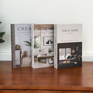 Libri decorativi artificiali letterari semplici nella <span class=keywords><strong>rivista</strong></span> di fotografia alimentare di moda sfondo custodia rigida in cartone fatta <span class=keywords><strong>arte</strong></span> - Product Image 4