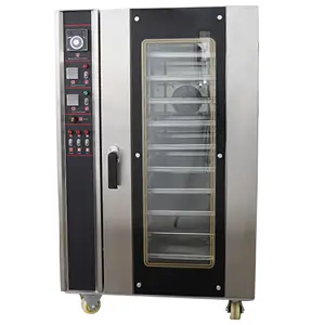 10 Trays Commercial Hot Air Circulation Baking Equipment Electric Convection Bakery Steam Bread Oven with Digital Controls