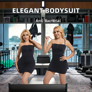 Body de mujer, Top, mono elegante de una pieza, <span class=keywords><strong>faja</strong></span> de entrenamiento, ropa moldeadora, pantalones cortos antibacterianos tejidos, moldeadores de Tallas grandes - Product Image 2