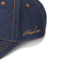 Gorra de béisbol personalizable de verano de 6 paneles, sombrero de protección solar deportivo vaquero bordado, característica de tela lisa, muestra gratis