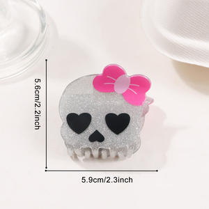 Accessoires pour cheveux en PVC pour femmes, thème Halloween, avec motifs griffe, citrouille, crâne, araignée, requin, mignons, amusants et fantaisie, de la marque Gores Jewelry - Product Image 6