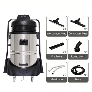 Aspirateur professionnel eau et poussière 60L 2000W avec réservoir en acier inoxydable pour nettoyage de sols et entrepôts, usage intensif - Product Image 1