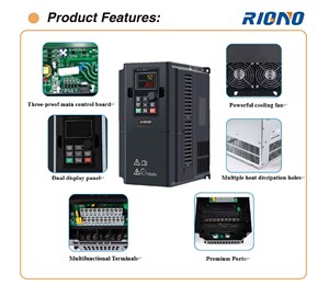 Variador de Frecuencia Industrial Trifásico RIQNO A600 37KW 380V para Ventilador, Compresor y Transportador de Carga Pesada - Product Image 4