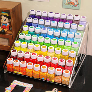 Étagère de rangement transparente à 7 niveaux, grande capacité, pour organiser et présenter les perles Perler - Product Image 4