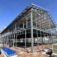 Structure de portique préfabriquée sur mesure en acier, à grande portée, résistante au vent, pour atelier industriel et entrepôt