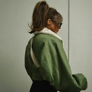 Chaquetas <span class=keywords><strong>de</strong></span> otoño 2022 <span class=keywords><strong>para</strong></span> mujer, nuevos <span class=keywords><strong>abrigos</strong></span> <span class=keywords><strong>de</strong></span> manga larga con cremallera y Cuello <span class=keywords><strong>de</strong></span> <span class=keywords><strong>piel</strong></span> <span class=keywords><strong>para</strong></span> mujer, chaquetas informales cortas <span class=keywords><strong>para</strong></span> mujer - Product Image 3