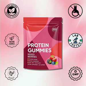 Gomitas de Proteína de Suero para Adultos OEM, Sabor a Bayas Mixtas, 12 g de Proteína por Porción, Sin Azúcar, Vegetarianas, Nutrición Deportiva, Musculación - Product Image 3