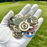 Clip para sombrero de 20 mm y 25 mm, redondo, de plástico y aleación de zinc, con diseño de marcador de pelota de golf para mujer, con bolsa de tela para dama