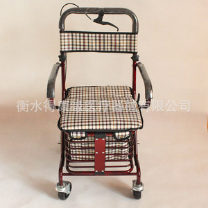Shopping <b>Cart</b> For Seniors Four Wheel Mobility Aid With Seat And Brake Manual Operation Convenient Grocery Assistance - Product Image 2