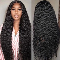 Perruques Lace Front Deep Wave en Cheveux Humains, Densité 250, Cheveux Vierges Indiens Bruts 12A, Lace Frontale HD 13x6, Bouclés Profonds, pour Femmes