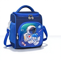 Sac à lunch isotherme pour enfants, grande capacité, sac thermique en tissu Oxford, fermeture éclair, portable, motifs de dessins animés mignons, pour l'école et le bureau des enfants