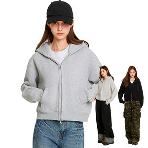 350G Cross-Border Cleanfit Hoodie Short Boxy Streetwear Design - Product Image 2