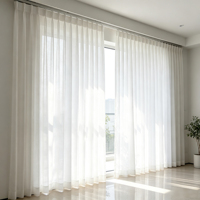 Voilage en lin Wabi-Sabi sur mesure, ignifuge, imperméable, à plis froncés, filtrant la lumière, pour chambre et salon
