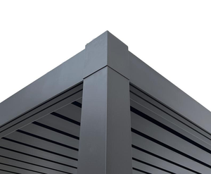 บานเกล็ดหลังคาบังแดดกลางแจ้งศาลาใน<span class=keywords><strong>สวน</strong></span>3x4พร้อมไฟ LED แถบบังแดดด้วยมือ "แสงจันทร์" โรงเก็บของ - Product Image 5