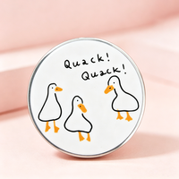 Épingles de revers personnalisées avec votre propre logo, épingles en métal en forme de canard mignon, impression sérigraphique UV, épingles en émail dur personnalisées pour vêtements