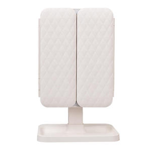 Height Adjustable LED <b>Vanity</b> <b>Mirror</b> Tri Fold Makeup <b>Mirror</b> with Multi Angle 3 Color <b>Lights</b> - Product Image 1