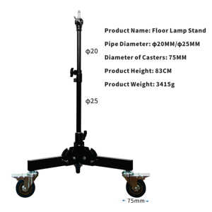 80cmヘビーデューティーライトスタンド、写真スタジオ用高さ調整可能三脚、ライブチャットサポート付きホイール、ビデオカメラアクセサリー - Product Image 2