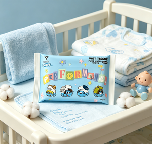 Salviette Umidificate Portatili per Neonati con Design Smurfs, 10 Pezzi, Salviette all'Acqua Pura per la Cura Quotidiana del Bambino, 6 Confezioni per Bundle - Product Image 3
