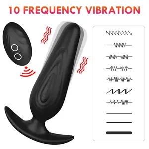 Venta caliente Control remoto inalámbrico Plug Anal Juguetes eróticos Butt Plug Estimulación Próstata Adultos Juguetes sexuales para mujeres Hombres