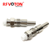 Connecteur coaxial RF en laiton à sertir FME femelle 50 ohms pour câbles RG174, RG316, LMR100