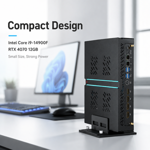 <span class=keywords><strong>Mini</strong></span> PC de jeu Intel I9-14900F RTX4070 12G GDDR6X, sortie quatre écrans 8K, refroidissement par quatre ventilateurs, haute performance graphique, ordinateur de jeu compact, Windows 11 - Product Image 1