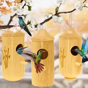 Maison de colibri pour extérieur suspendu jardin fenêtre décor maisons de colibri en bois, pour nidification suspendu