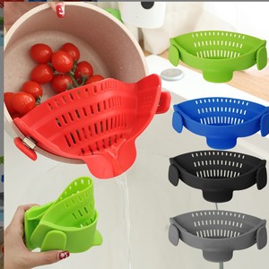 Passoire à clipser en silicone, résistante à la chaleur, pour pâtes, légumes, fruits, filtre d'égouttage - Product Image 1
