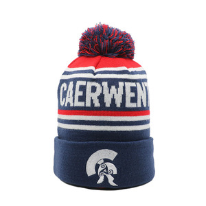 Vente flash - Bonnet en tricot OEM avec logo brodé personnalisé, acrylique de haute qualité, chaud, en gros, pour l'hiver, unisexe - Product Image 4