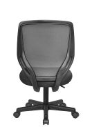 Kabel Chaise de bureau pivotante moderne en maille noire à dossier bas sans bras avec chaise de bureau réglable