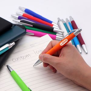 Stylo publicitaire personnalisé en plastique avec logo d'entreprise, bille noire 1,0 mm, rechargeable, cadeau promotionnel haut de gamme, commande en gros - Product Image 4
