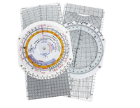 Ordinateur de vol circulaire Pilotes en plastique Roue d'entraînement des étudiants Traceur d'aviation en PVC pour l'entraînement aérien pour les règles