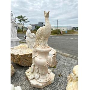 Nouveau haut personnalisé Durable sculpté à la main statue de paon moderne Surface polie Statue d'animal Vietnam 1 an de garantie en plein air - Product Image 2