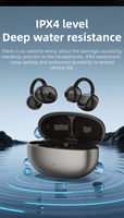 Écouteurs intra-auriculaires TWS Q13 à clip avec réduction de bruit ENC, étanchéité IPX4, design sportif
