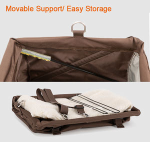 Truelove, práctico vehículo, bolsa para mascotas, cesta de nailon plegable para perros y gatos, fácil almacenamiento y cama lavable para coche en el hogar - Product Image 3