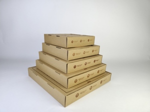 Etodevice Biodegradable <b>Kraft</b> Paper Pizza Container Custom Printed Rectangular Grease-Proof Fast Food <b>Box</b> with Logo - Product Image 1
