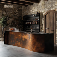 Comptoir de Bar Modulaire en Métal | Bureau d'Accueil en Acier Inoxydable | Designs Personnalisés
