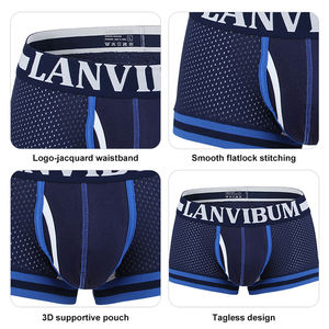 Boxers en maille écologiques de haute qualité, sous-vêtements de sport sexy, respirants, soutien complet, boxers en nylon pour hommes, adultes - Product Image 3