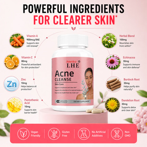 Complément Nettoyant Anti-Acné en Gros pour Fabricants – Soutien Cutané avec Vitamine A et Mélange d'Herbes pour une Peau Nette – 90 Capsules Anti-Acné - Product Image 4