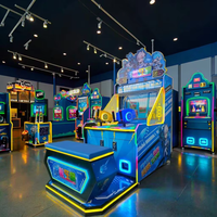 Machine d'arcade de tir à l'eau pour 2 joueurs, adaptée aux enfants, fonctionnant à pièces, garantie 1 an, en plastique durable, en anglais