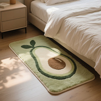 Tapis de chambre moderne et minimaliste en polyester floqué personnalisé, motif dessin animé, tapis décoratif de protection pour maisons locatives, paillasson