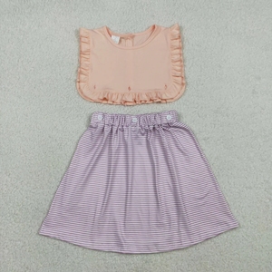 Vestido de Niña con Botones y Rayas Rosa Púrpura - Product Image 3