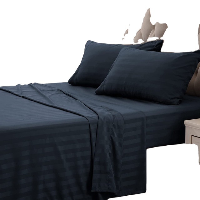 Polyester Soft Brushed Microfiber Fabric Linens 4pcs Per Set 90gsm Bedsheets Bedding Set
