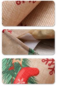 Büyük 47 inç noel noel baba ağacı Mat Buffalo ekose ağacı tabanı kapak Mat çuval bezi noel ağacı etek sınır işlemeli - Product Image 6