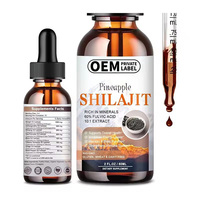 Emballage OEM Gouttes de Shilajit Shilajit Original Soutien à la santé globale Gouttes liquides de Shilajit de l'Himalaya