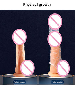 Erotische Produkte Lieferant dicke Penis Extender Ärmel wieder verwendbare extra gerippte Spike Kristall Kondom für Männer Penis ring - Product Image 3