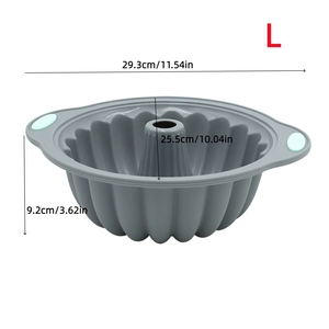 <span class=keywords><strong>Moule</strong></span> à gâteau en silicone bicolore épaissi avec anneau en acier, <span class=keywords><strong>moule</strong></span> à cheminée pour gâteau <span class=keywords><strong>Savarin</strong></span>, facile à démouler - Product Image 4